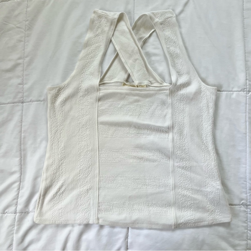 MAEVE Anthropologie White Sleeveless Tank XL